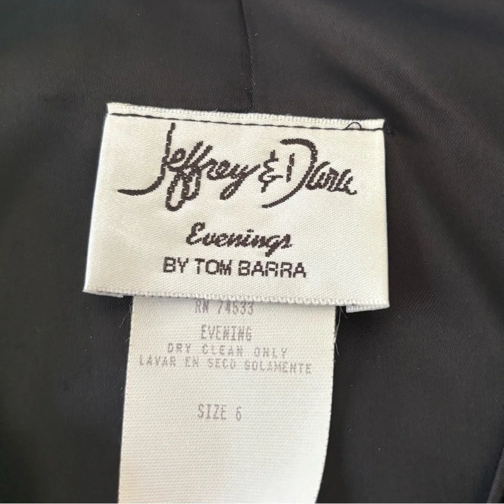 Vtg Jeffrey & Dara Evenings Jacket By Tom Barr Size 6 Gems Sequins Textured